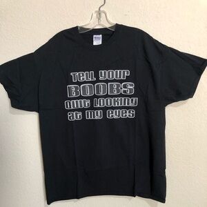 Men's Black Graphic Short Sleeve T-Shirt  Humor XLarge